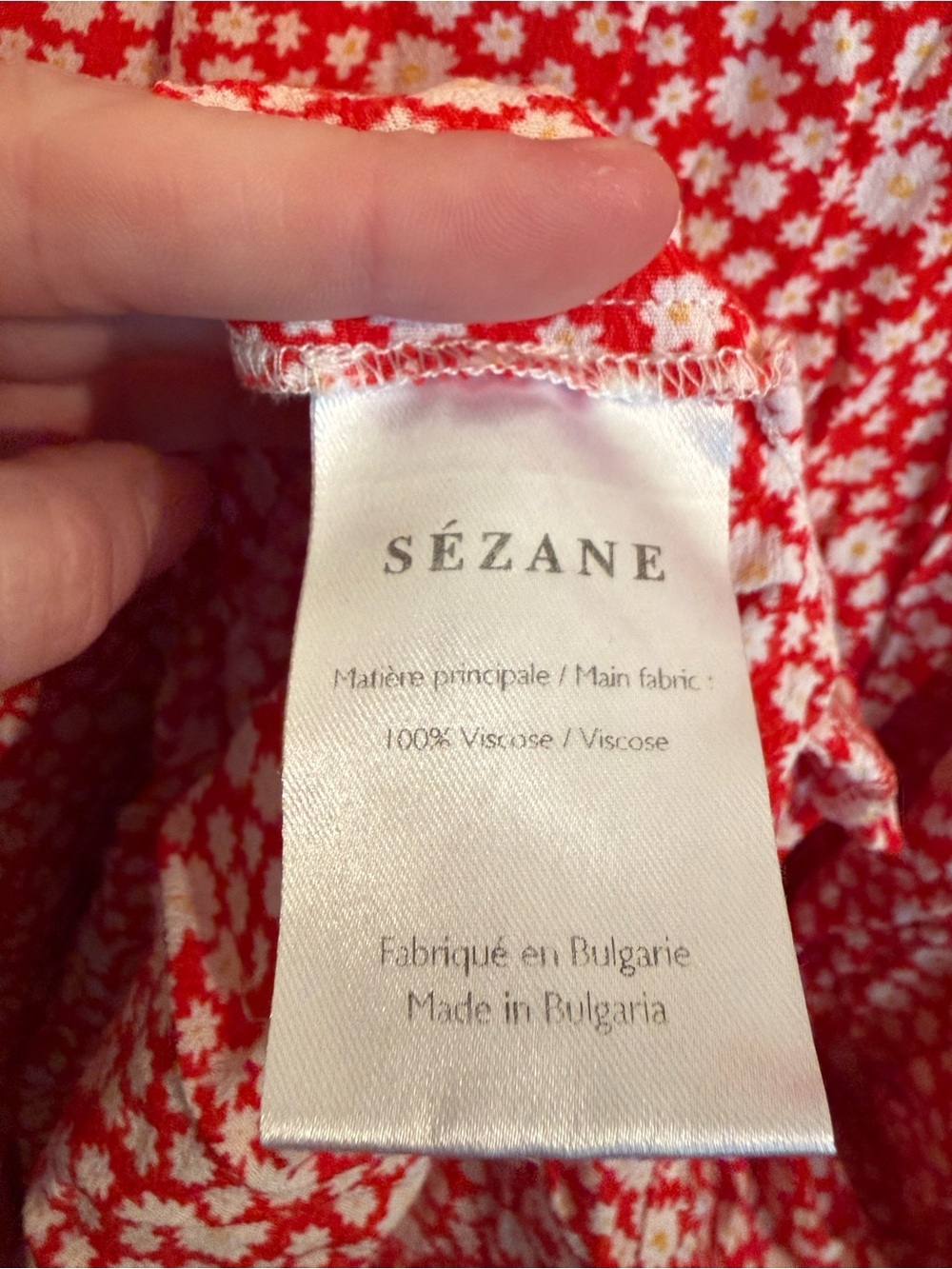 Sezane Josie Red Floral Midi Dress size 40 - Picture 5 of 5